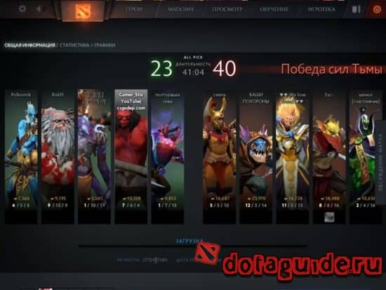 Re-play игр в Dota 2